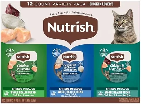 nutrish chicken lovers wet cat food variety pack 28 oz cup rachael ray